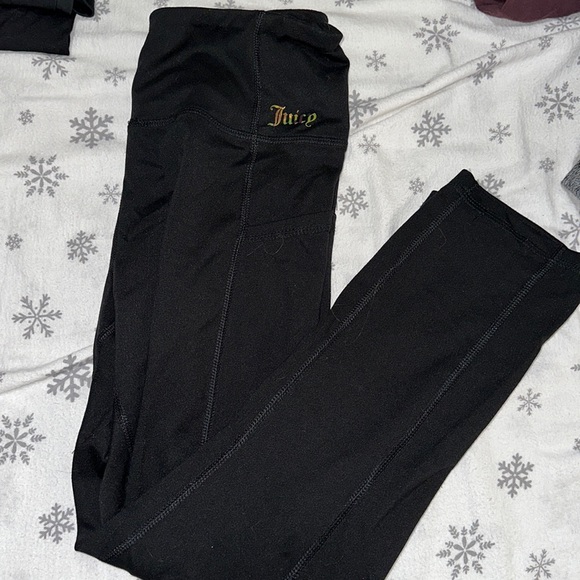 Juicy Couture Black Workout leggings with pockets - Picture 1 of 3